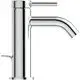 Chromene Ideal Standard Armatur mit hohem, gebogenem Auslauf und seitlichem Hebel für die Wassersteuerung. Eignet sich für moderne Badezimmer.